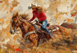 Westernreiten Cowboys in ihrem Leben