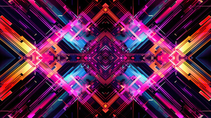 Futuristic Neon Kaleidoscope