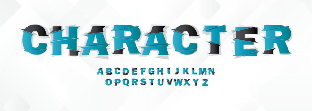 Alphabet font vector design. on white background.