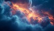 Abstract space galaxy background. Beautiful clouds and lights in space. Created with generative AI technology. Fantasy, futuristic energy background.