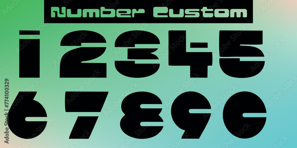 set numbers, custom with a variety of the latest models 43 Stock Vector ...