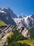 Fototapeta  - Ecrins National Park with La Meije peak in summer. Oisans Massif, Hautes-Alpes, French Alps, France