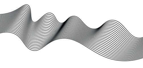 Poster - Abstract curve lines on gray background. wave lines isolated on white background. business background lines wave