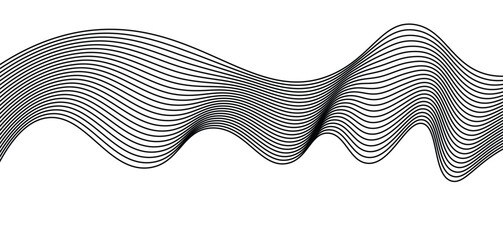 Poster - Geometric stripe line art design. Lines wave abstract stripe design.