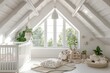 Cozy stylish baby room in modern white loft --ar 3:2 --v 6.0 - Image #1 @kashif320