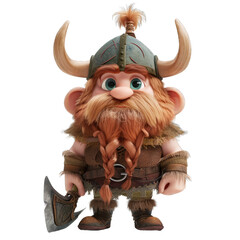 Wall Mural - viking warrior in cartoon style