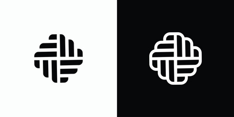Poster - vector logo design of initial f rotating rhombus shape with modern, simple, clean and abstract style