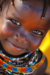 african small child close up