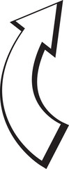 Poster - minimalist arrow forward vector in white background.