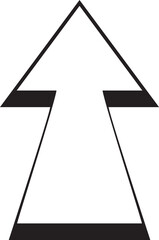 Poster - minimalist arrow forward vector in white background.