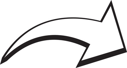 Poster - minimalist arrow forward vector in white background.