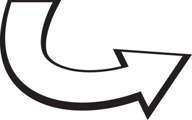 Poster - minimalist arrow forward vector in white background.