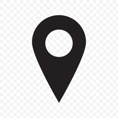 Map pointer icon on white background, eps10