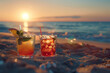 cocktails on the beach, lemonades on the beach