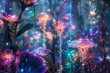 © Shutter2U - An alien botanical garden with holographic plants that shift shapes and colors interactively