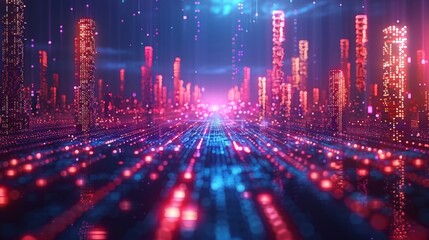 Poster - Cutting-edge technology, digital connectivity. Information superhighway, smart data solutions. Worldwide web structure. Advanced tech and unlimited online access.