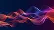 mesmerizing vector illustration of a sound wave pulsating in a spectrum of cosmic hues, symbolizing digital audio and communication