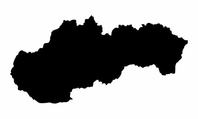 Slovakia silhouette map