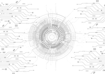 Aufkleber - gray background. Abstract technological background with various technological elements. Structure pattern technology backdrop. Vector illustration.	
