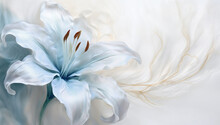 Obraz Akrylowy, Niebieski Kwiat Lilia