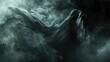 © Pungu x - A chilling portrayal of a banshee, as seen through the artistic fusion of documentary, editorial, and magazine photography, set against a dark, atmospheric backdrop