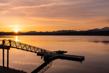 Wall Mural - Sunset on Hood Canal, Washington, Pacific Northwest