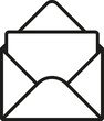 Envelope with letter icon. Vector. Line style.	