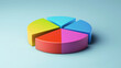Abstract business pie chart made from colored parts. Business pie chart graphics
