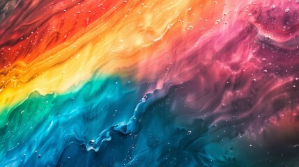 Wall Mural - Abstract background of colorful oil paint on water surface close-up
