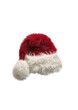 Santa Claus hat on a light transparent background. Christmas element.