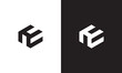 HE logo, monogram unique logo, black and white logo, premium elegant logo, letter HE Vector minimalist