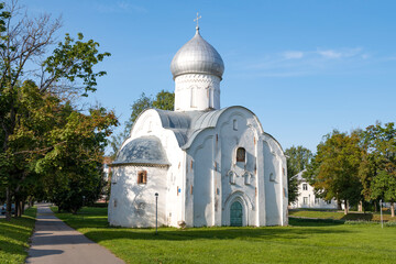 Wall Mural - View of the old church of St. Vlasius (1407) on a sunny June morning. Veliky Novgorod, Russia