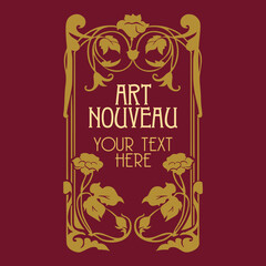 Poster - vector vintage items: label art nouveau	
