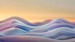 Abstract Colorful Wavy Landscape Sunset Gradient Digital Art