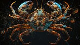 Fototapeta  - Generate an artistic representation of the Cancer zodiac sign, the Crab, using a generative design approach
