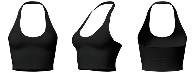 black halter top isolated