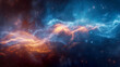 Abstract space background with nebula and stars. 3d illustration.