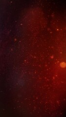 Wall Mural - vertical particle and snow rain red atmosphere 4k loop features different particles flowing in frame