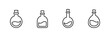 Flask icon set. Potion, bottle chemical vector icons. Vector
