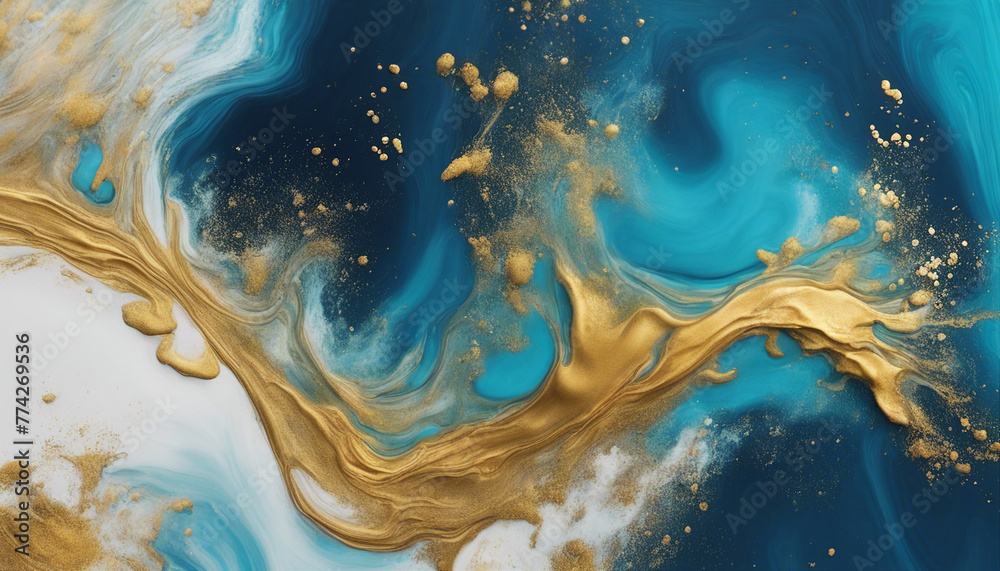 Beautiful abstract ART background - random free mixing of paints in ...
