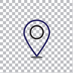 Wall Mural - Outline location icon illustration vector symbol