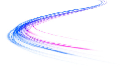 Aufkleber - Image of speed motion on the road PNG. Rotating dynamic neon circle. Colored shiny sparks of spiral wave. Expressway, the effect of car headlights.	