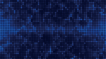 Leinwandbilder - Blue pixel gradient background. Mosaic with background color change. Blue square background. Wallpaper pixels, squares, mosaic, blue, gradient. Vector illustration.