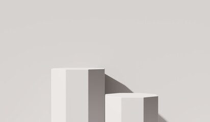 Poster - Abstract white platform podium showcase for product display 3d rendering	
