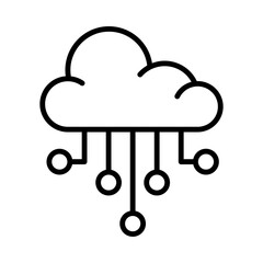 Poster - cloud computing vector design icon in trendy style