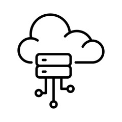 Poster - cloud computing vector design icon in trendy style
