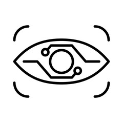 Poster - Technology eye AI icon design vector illustration