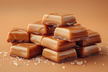 Wall Mural - An illustration of sweet caramel in a realistic modern style