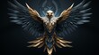 A regal eagle logo icon with a majestic, commanding presence.