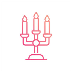 Wall Mural - Candle  icon editable stock vector icon